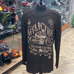 Affliction “Gate of Life” Reversible Thermal Long-Sleeve Shirt